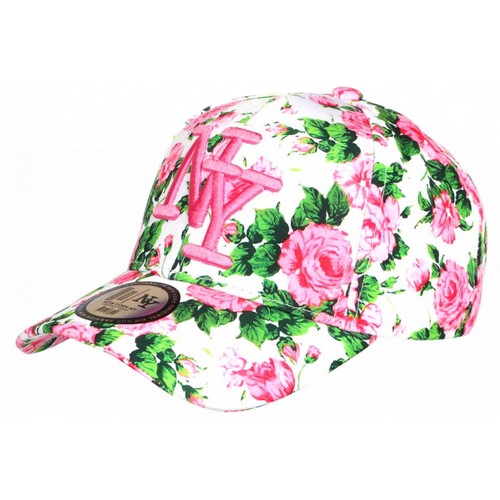 Casquette fleurie roses - ny,