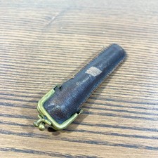 Embout ancien fume-cigarette en corne avec étui cuir – circa 1890 à restaurer