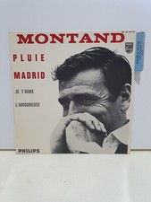 EP 45T YVES MONTAND PLUIE MADRID FRENCH 1968 LANGUETTE NM TOP!  SIGNED