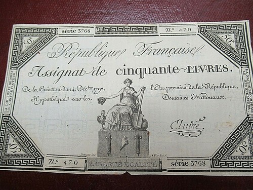 Bel assignat livres - de, "50