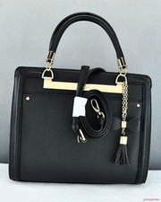 Free Ship USA Chic Handbag GUESS Satchel Tote Annalisa Ladies Black Prime Bag