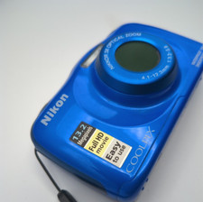 Nikon Coolpix W100 13,2MP Digital Camera Waterproof 10m Blue, Charger, For Kids