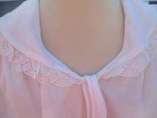 Chemise de nuit N°9 polyester modal blanc dentelle 46/48   vintage voile