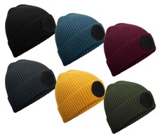 Beechfield Bonnet De Ski À Patches Circulaires En Polyester/Recyclé Et Acrylique