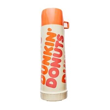 Vintage 1980s DUNKIN' DONUTS Tall King Seeley Thermos Large Coffee 32 Ounces