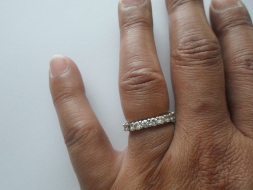 Bague argent massif demi - bague,
