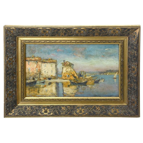 Scène port peinture à - peinture,