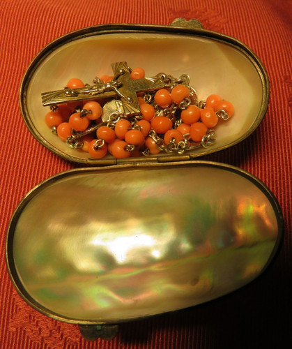 Chapelet ancien perles - perles, corail