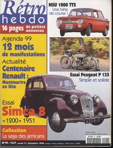Retro hebdo 12 - hebdo, n°91