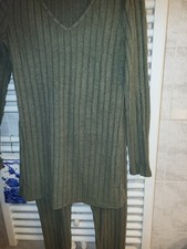 Ensemble Pull Et Calecon Kaki Neuf T40