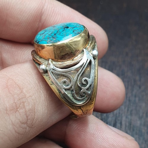 Bague laiton incrusté - en,