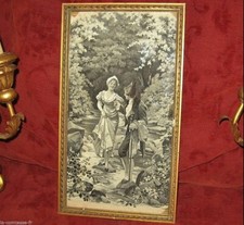 TABLEAU SOIE TISSEE NF LE SENTIER DANGEREUX NEYRET FRERES   WOVEN SILK