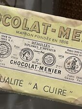 Chocolat menier & Tablette & Publicitaire & No plaque émaillée