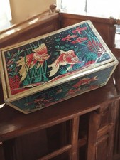 Grande boîte carton ancienne signée Rocca vintage, collection déco rétro