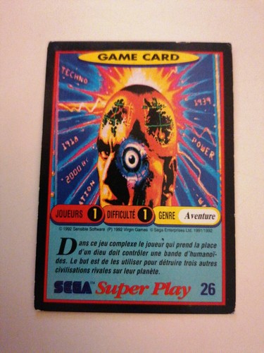 Carte mega mania sega - n°26, mega-lo-mania
