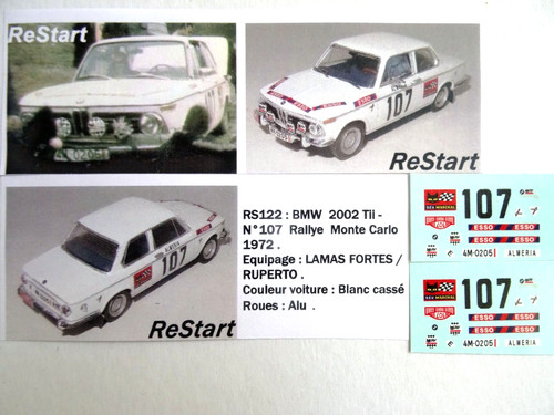 Rs122 decal restart - 1/43, bmw