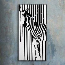 Horloge murale sur toile 30x60