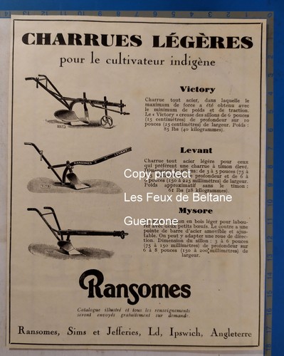 Publicite charrues legeres - charrues,