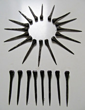 55 mm Lot de 24 anciens clous  broche fer forgé  Tête Carré,serrure, Porte, Déco