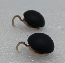 Anciennes boucles d'oreilles en vermeil jais Art Déco antique jewelry earrings