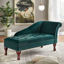 Traditional Microsuede Chaise