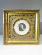 ANCIEN CADRE TABLEAU PHYSIONOTRACE GRAVURE GENTILHOMME DE PROFIL CHRETIEN 