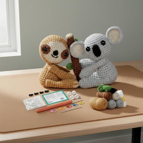 Kit crochet paresseux koala - kit, et