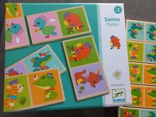 Djeco dominos yunzo 28 pièces en bois complet jeu educatif Domino 