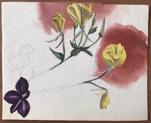 Peinture ancienne aquarelle - ,
