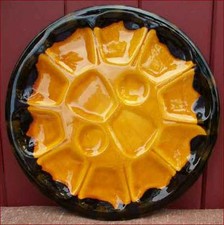 Oyster Platter Server Dish Vallauris B Barnoin French Majolica 50's