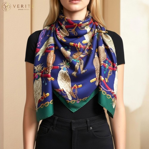 Rare vintage foulard soie - vintage, en
