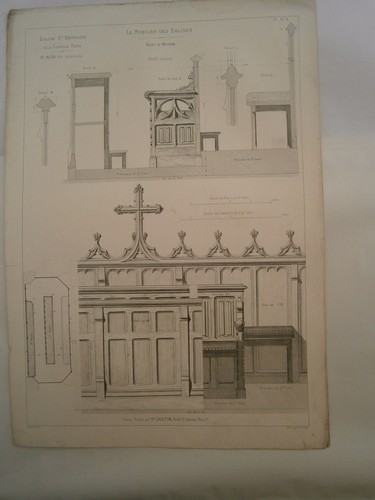 Planche gravure mobilier