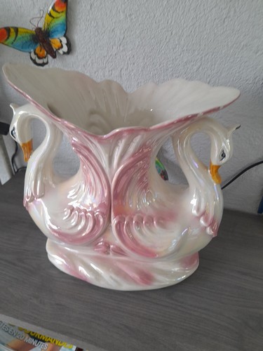 Vase aux deux cygnes ancien - aux,