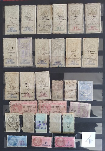 France lot timbres - de, fiscaux