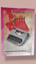 Affiche publicitaire ancienne JAPY machine à écrire 99,5x69,5 maquette gouachée