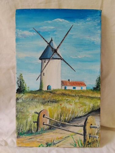 Tableau huile sur toile - sur,