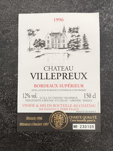 étiquette vin château - vin,