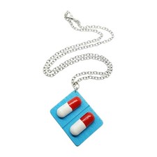 Collier pendentif pilule