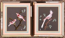 Paire gouaches tableaux