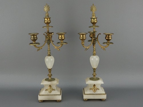 Paire candélabres anciens - paire, de