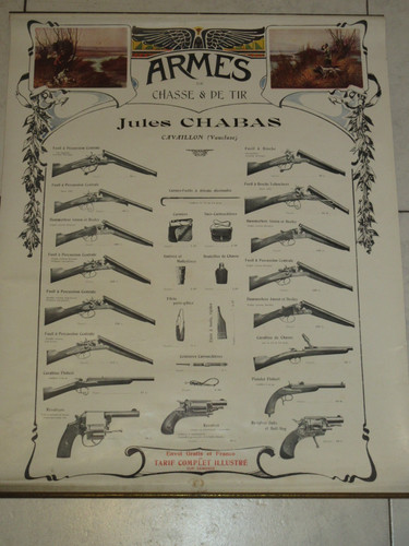 Affiche ancienne armes de - armes,