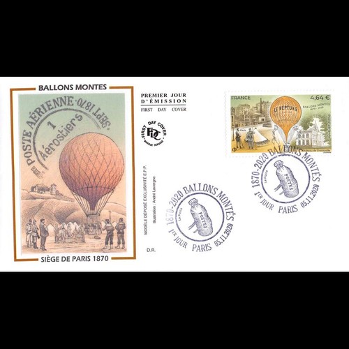 Fdc soie ballons montés - -, pa