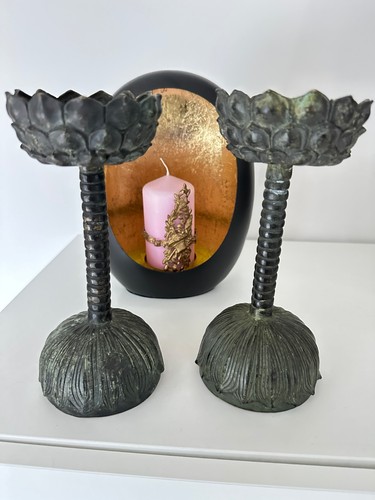 Paire bougeoirs chandeliers - paire,
