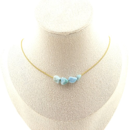 Collier perles larimar - collier, 4