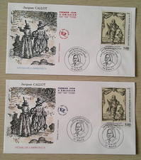 Enveloppes Premier Jour 1992 Jacques Callot "Portrait de C.Deruet" Nancy Metz