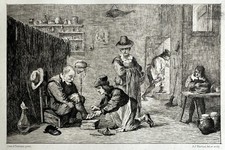 David Teniers Gravure Eau Forte Etching Le Chirurgien De Village Médecin Médical