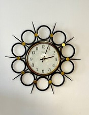 Pendule Vedette soleil fer forgé vintage