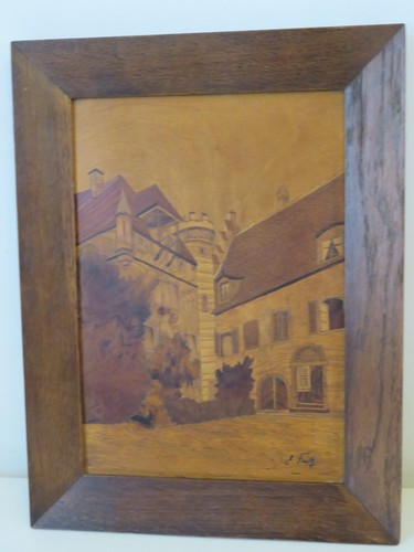 Ancien tableau marqueterier - ancien,