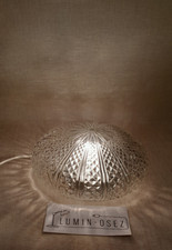 APPLIQUE PLAFONNIER VINTAGE OURSIN EN VERRE TEXTURÉ - RZB LEUCHTE N° 11501