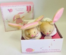 DOUDOU ET COMPAGNIE, Chaussons de la naissance à 6 mois Lapin - Rose, DC3035